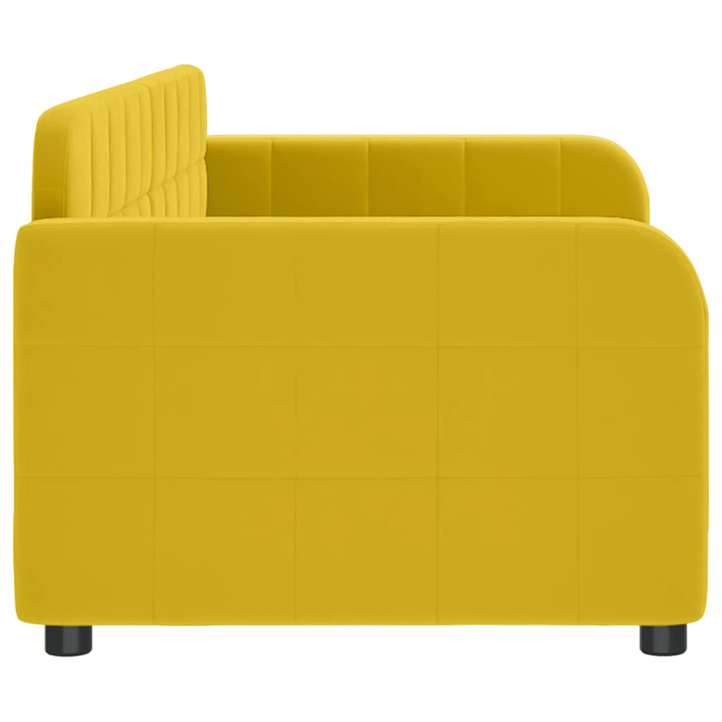 Dnevni krevet žuti 80 x 200 cm baršunasti