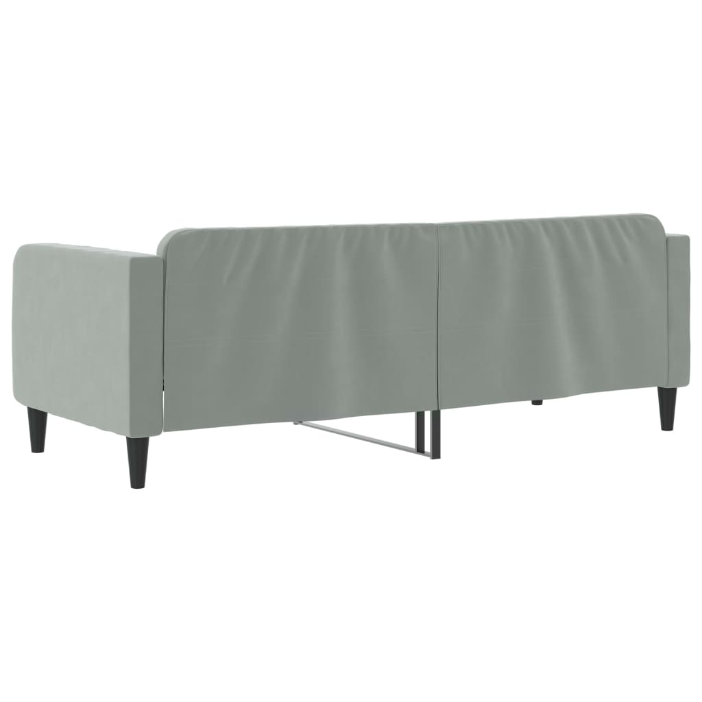 Dnevni krevet svjetlosivi 80 x 200 cm baršunasti