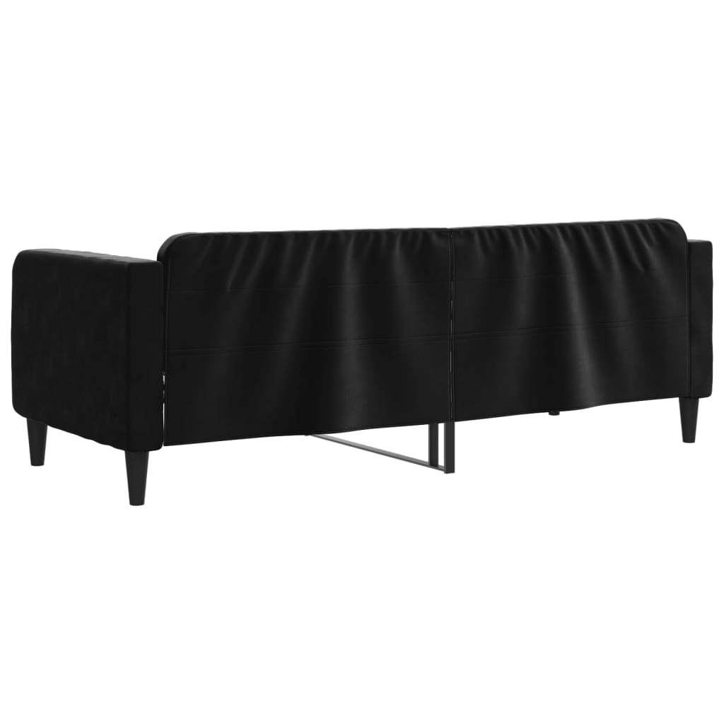 Dnevni krevet crni 80 x 200 cm baršunasti