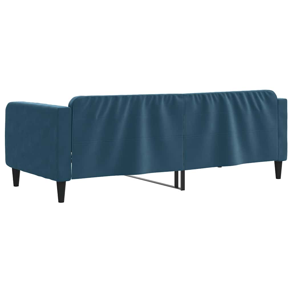 Dnevni krevet plavi 90 x 200 cm baršunasti