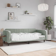 Dnevni krevet svjetlosivi 90 x 200 cm baršunasti