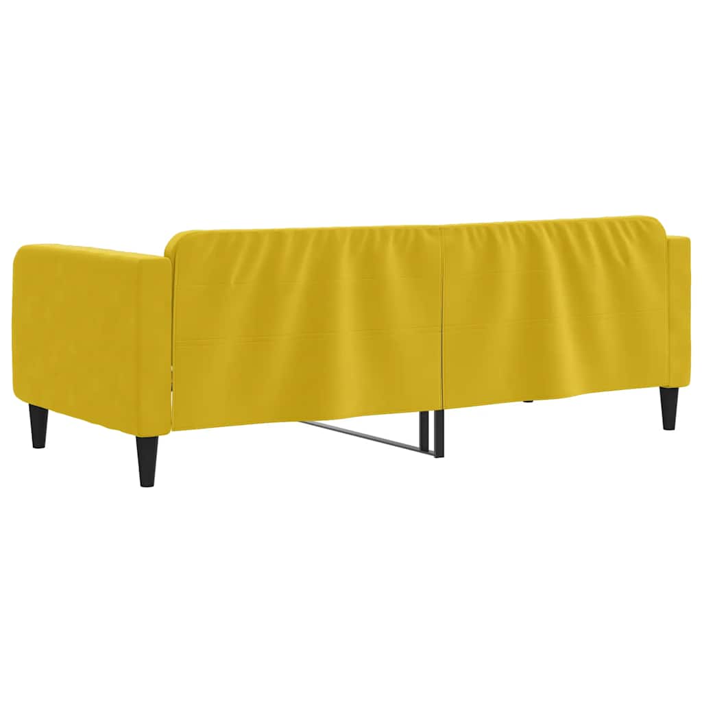 Dnevni krevet žuti 100 x 200 cm baršunasti