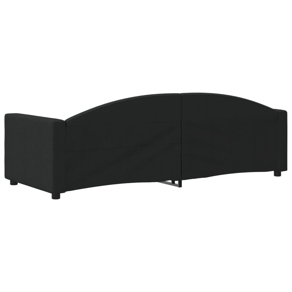 Dnevni krevet crni 80 x 200 cm od tkanine