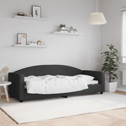 Dnevni krevet crni 80 x 200 cm od tkanine
