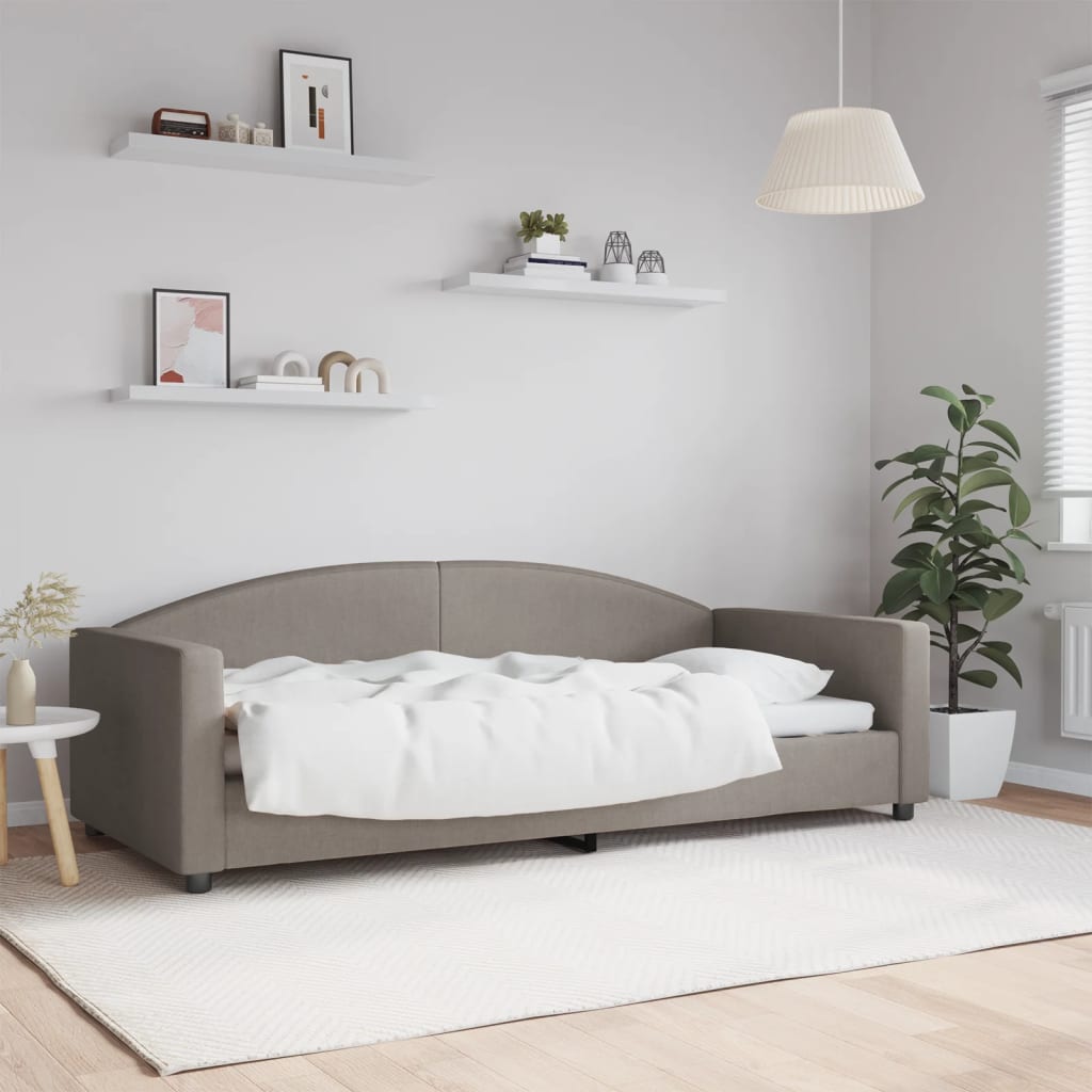 Dnevni krevet smeđesivi 90 x 200 cm od tkanine