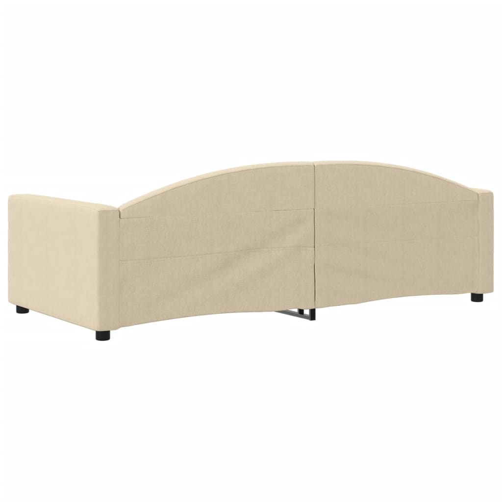 Dnevni krevet krem 90 x 200 cm od tkanine