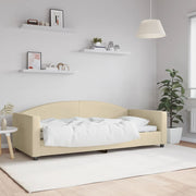 Dnevni krevet krem 90 x 200 cm od tkanine