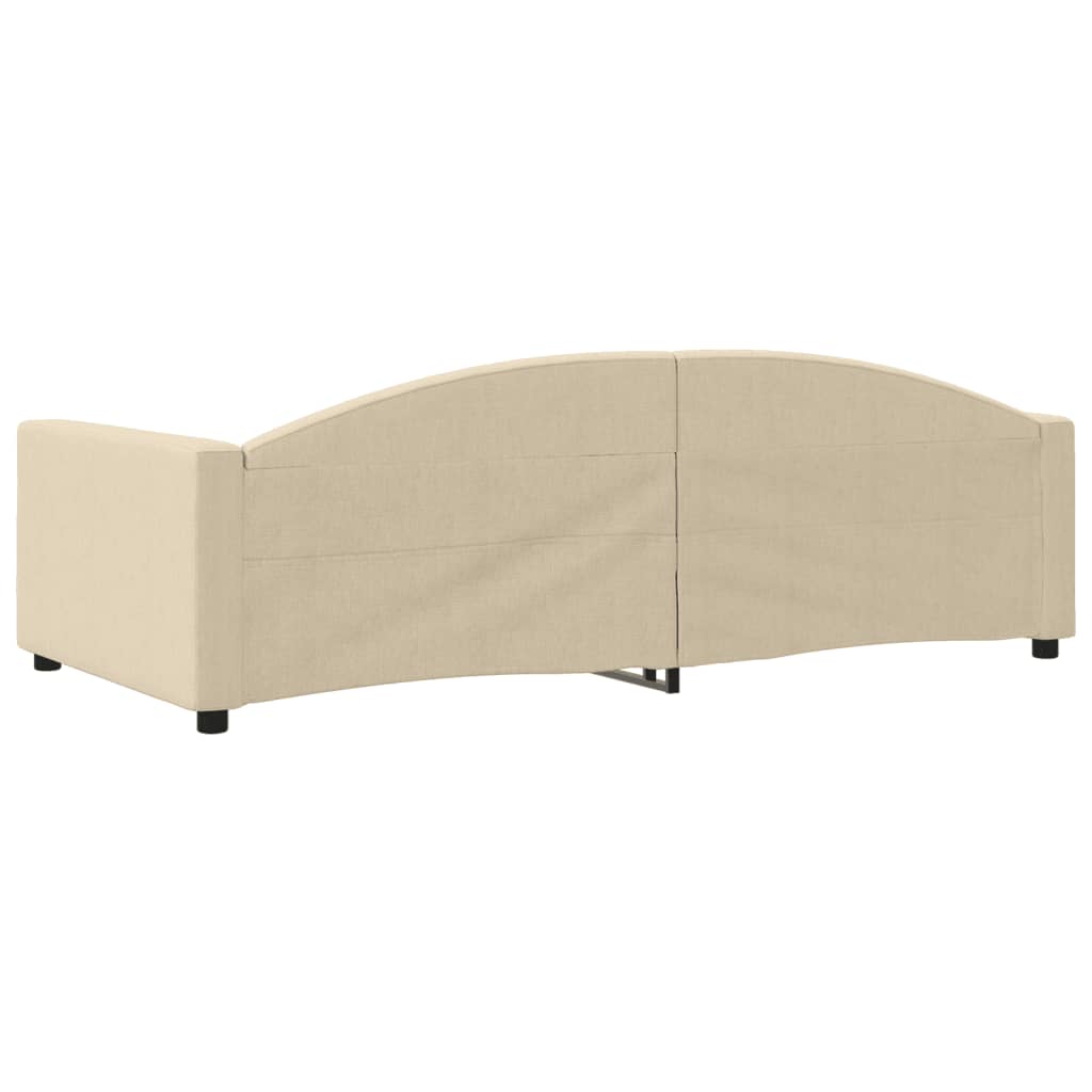 Dnevni krevet krem 100 x 200 cm od tkanine