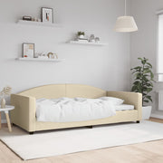 Dnevni krevet krem 100 x 200 cm od tkanine