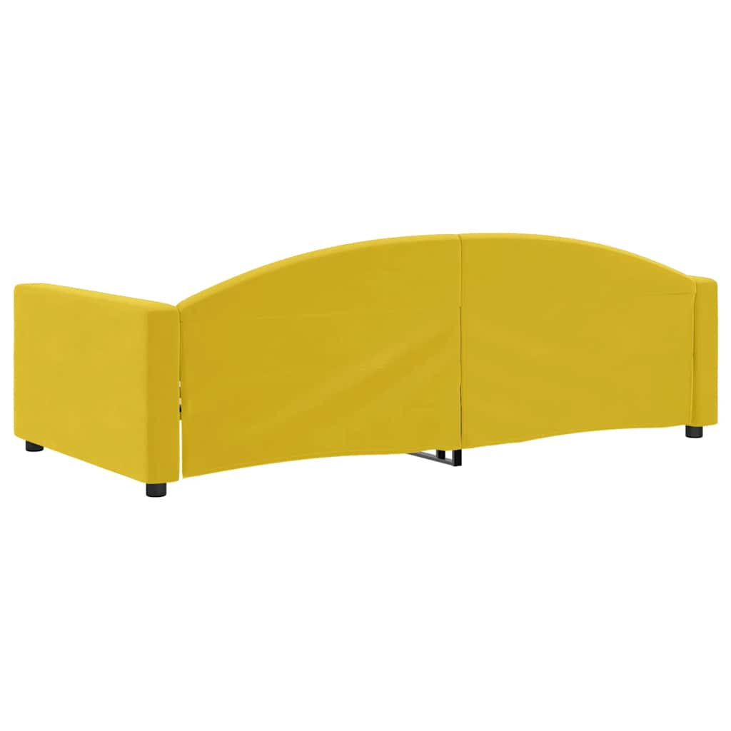 Dnevni krevet žuti 100 x 200 cm baršunasti