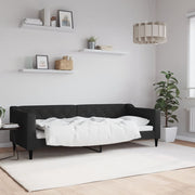 Dnevni krevet crni 80 x 200 cm od tkanine