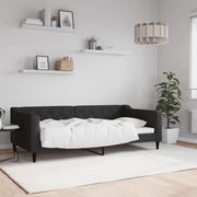 Dnevni krevet crni 90 x 190 cm od tkanine