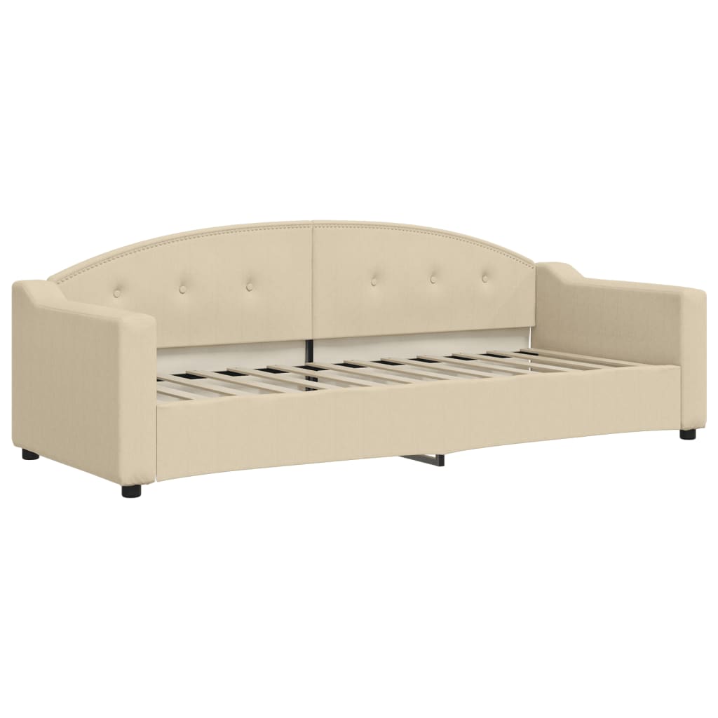 Dnevni krevet krem 80 x 200 cm od tkanine