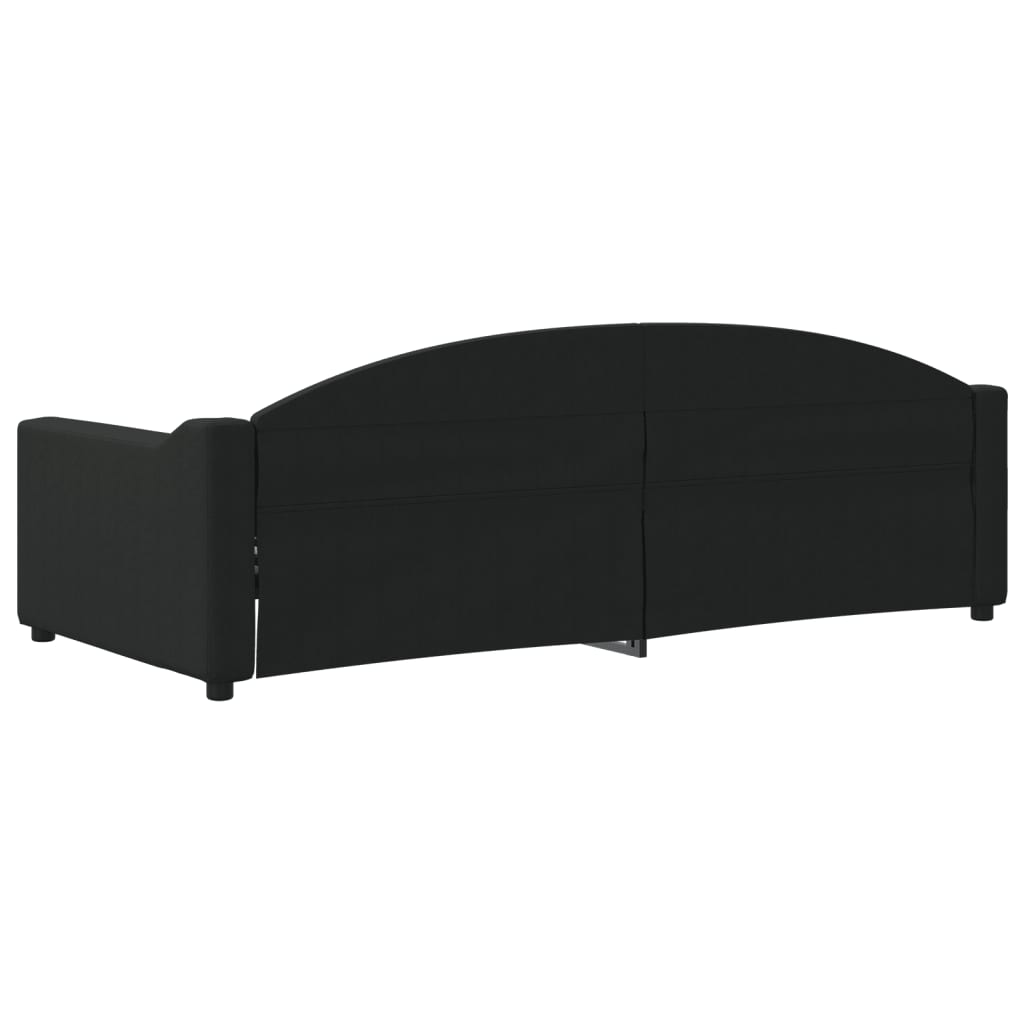 Dnevni krevet crni 90 x 200 cm od tkanine