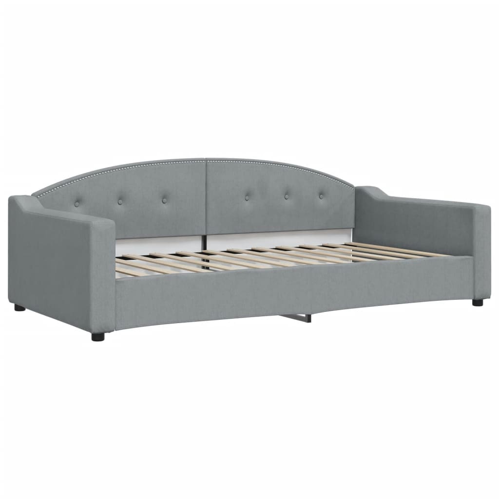 Dnevni krevet svjetlosivi 100 x 200 cm od tkanine