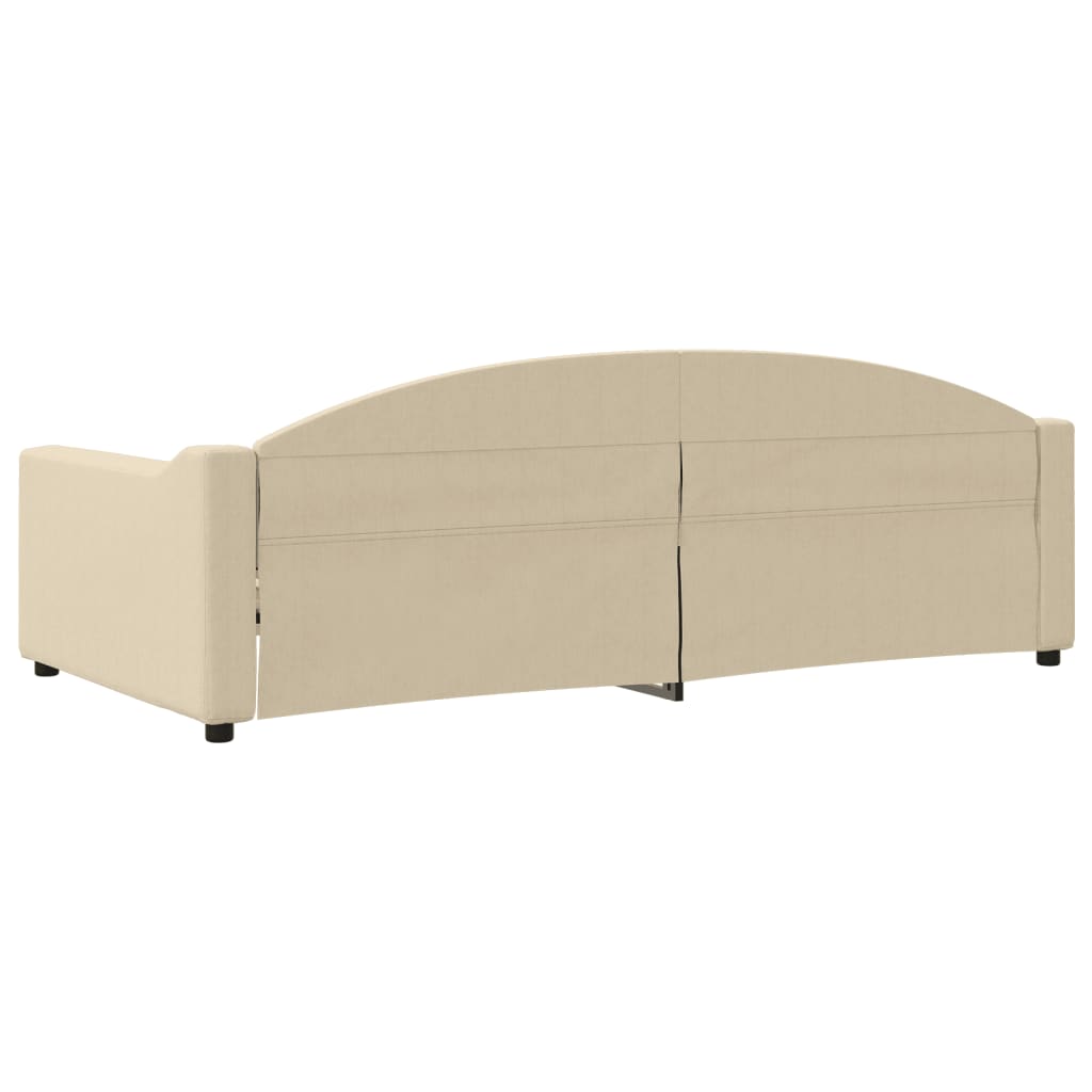 Dnevni krevet krem 100 x 200 cm od tkanine