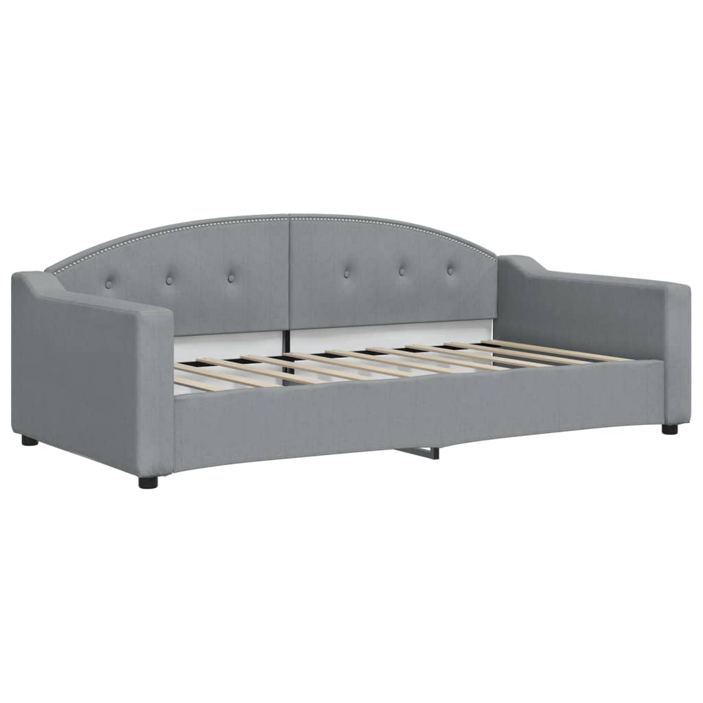 Dnevni krevet svjetlosivi 90 x 190 cm od tkanine