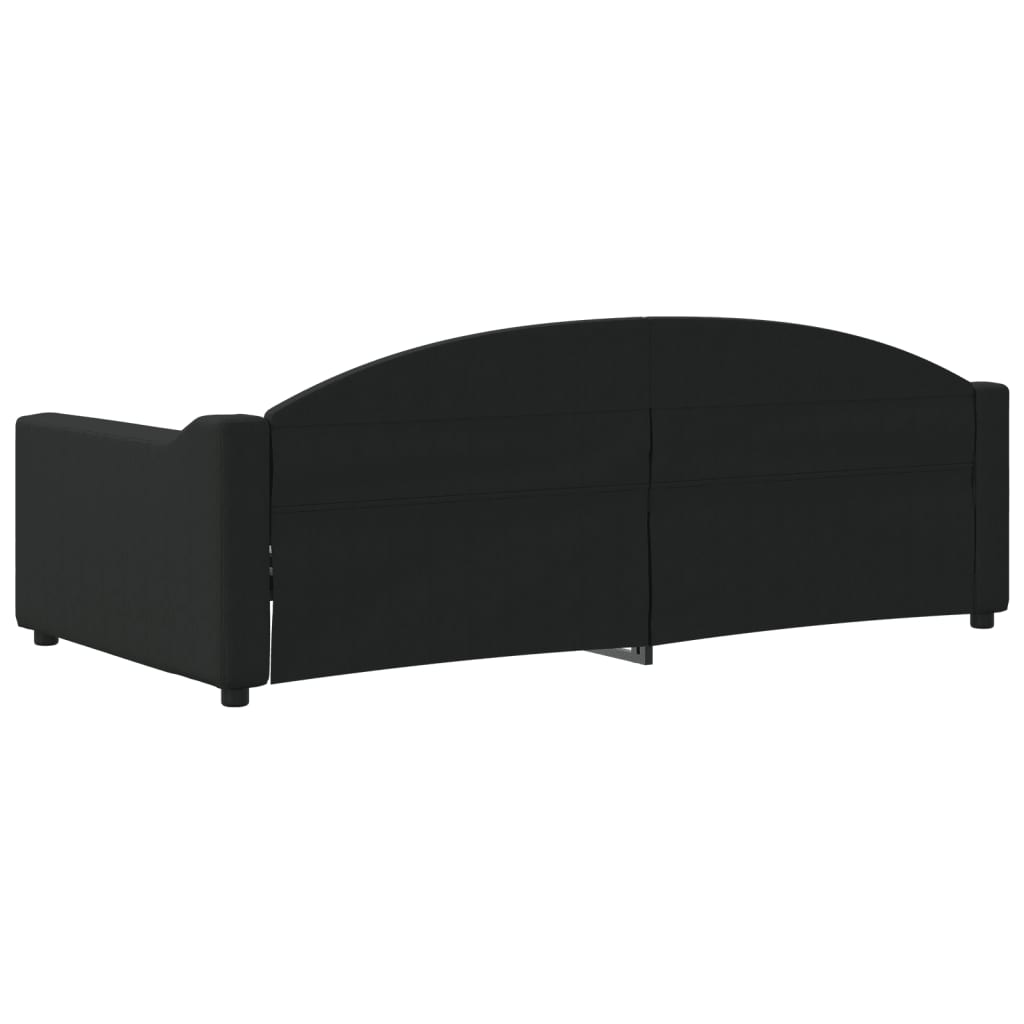 Dnevni krevet crni 90 x 190 cm od tkanine