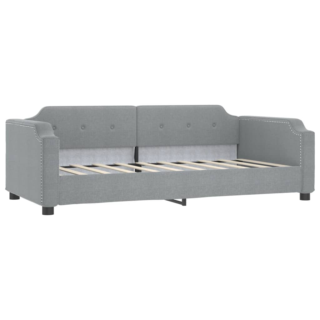 Dnevni krevet svjetlosivi 90 x 200 cm od tkanine
