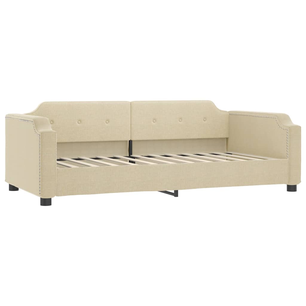 Dnevni krevet krem 90 x 200 cm od tkanine
