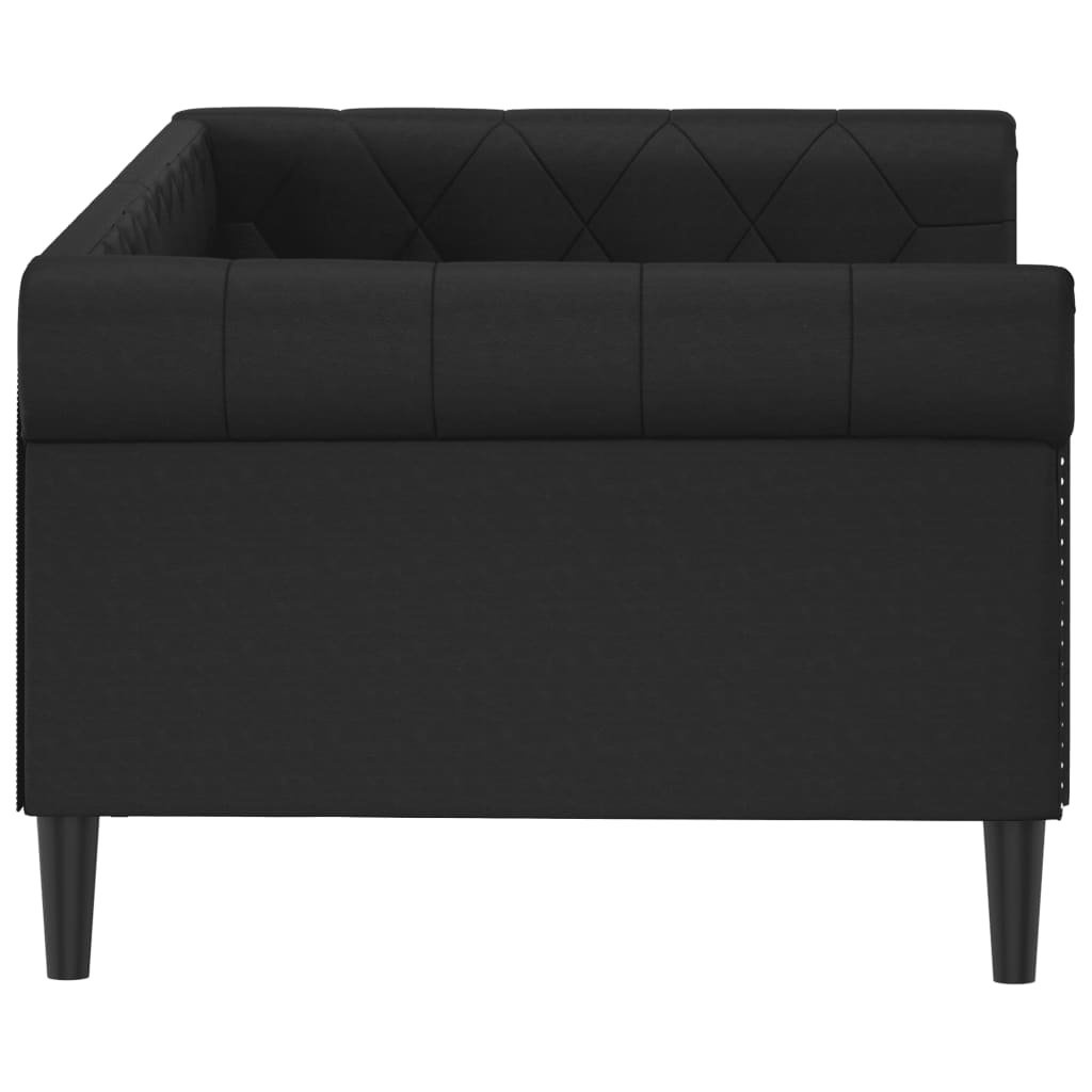 Dnevni krevet crni 80 x 200 cm od umjetne kože