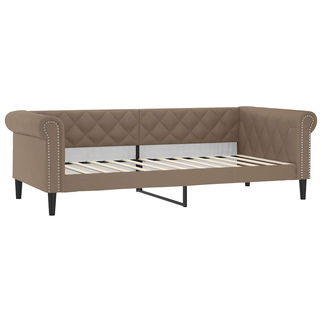 Dnevni krevet boja cappuccina 80 x 200 cm od umjetne kože