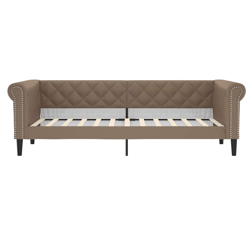 Dnevni krevet boja cappuccina 80 x 200 cm od umjetne kože