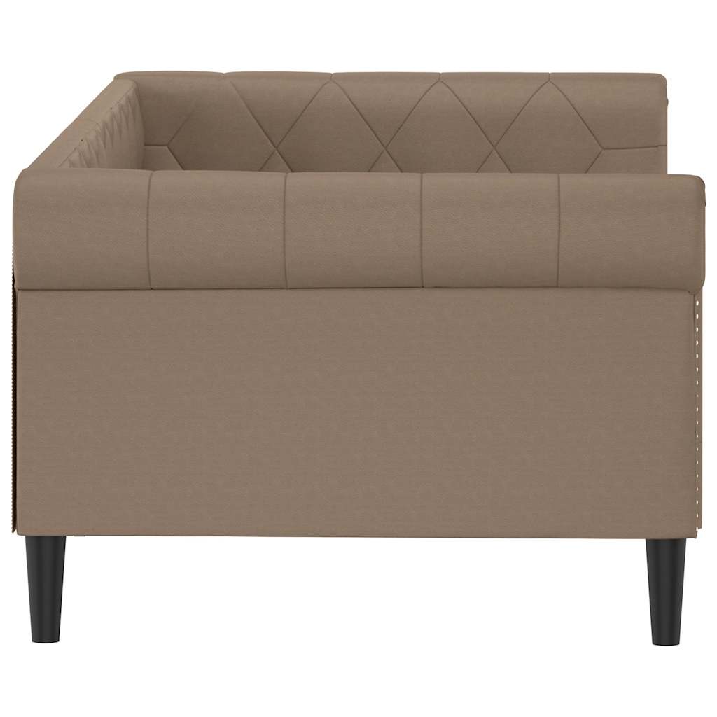 Dnevni krevet boja cappuccina 80 x 200 cm od umjetne kože