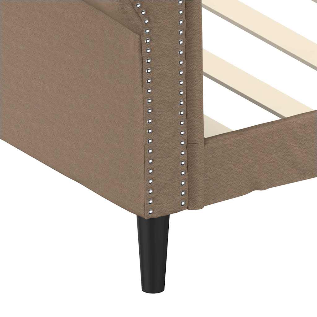 Dnevni krevet boja cappuccina 80 x 200 cm od umjetne kože