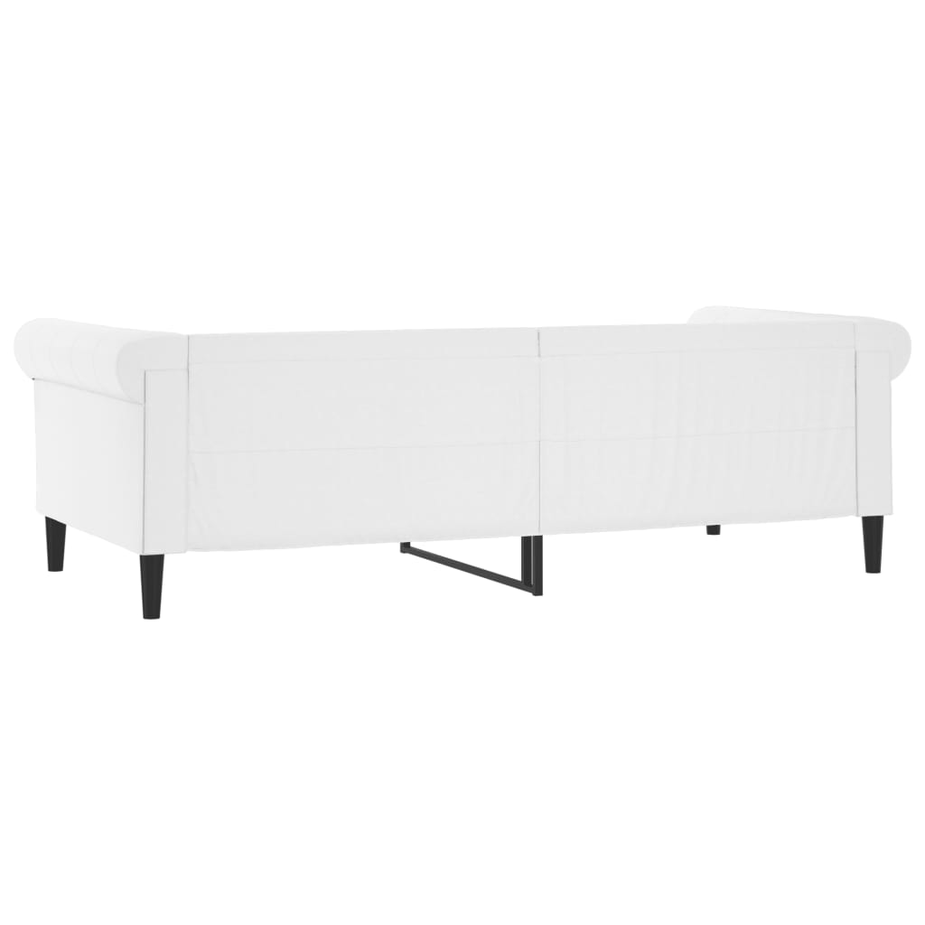 Dnevni krevet bijeli 90 x 200 cm od umjetne kože