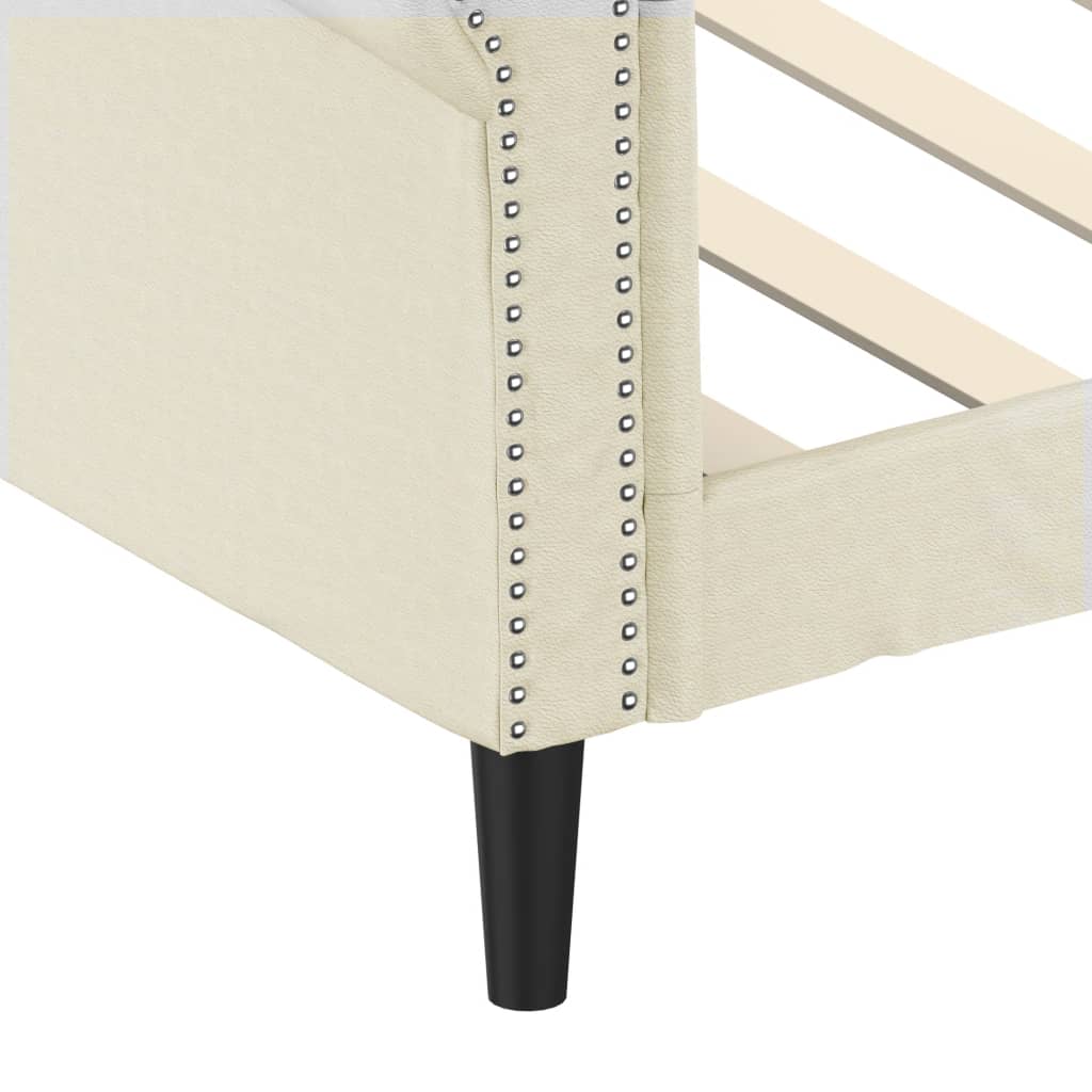 Dnevni krevet krem 100 x 200 cm od umjetne kože