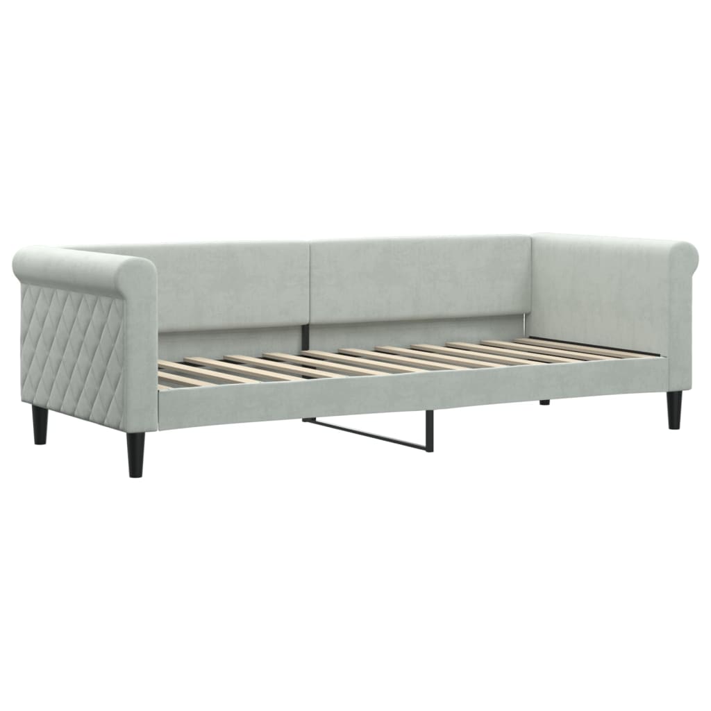 Dnevni krevet svjetlosivi 80 x 200 cm baršunasti