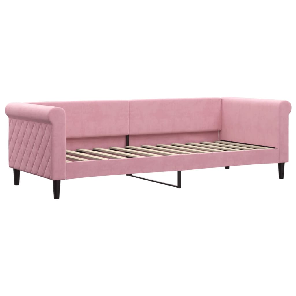 Dnevni krevet ružičasti 80 x 200 cm baršunasti