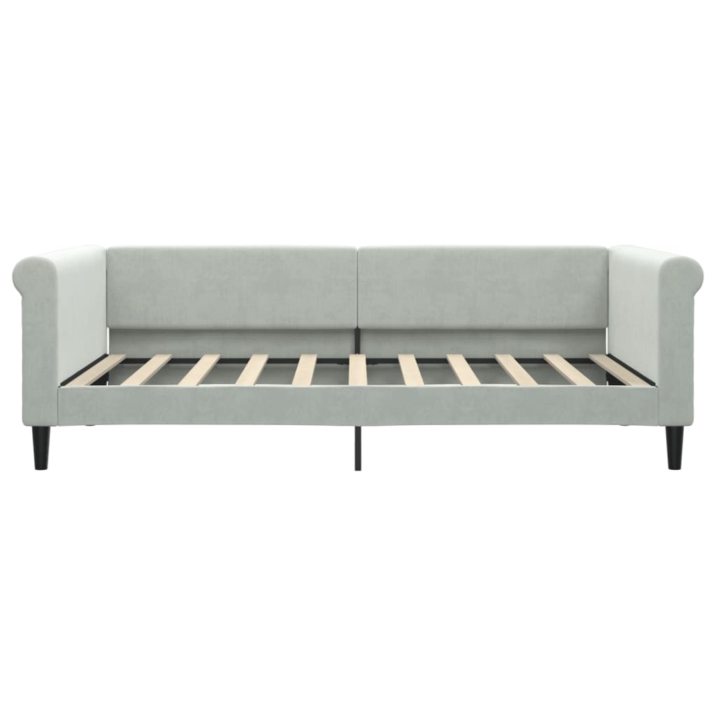 Dnevni ležaj svjetlosivi 100x190 cm baršunasti