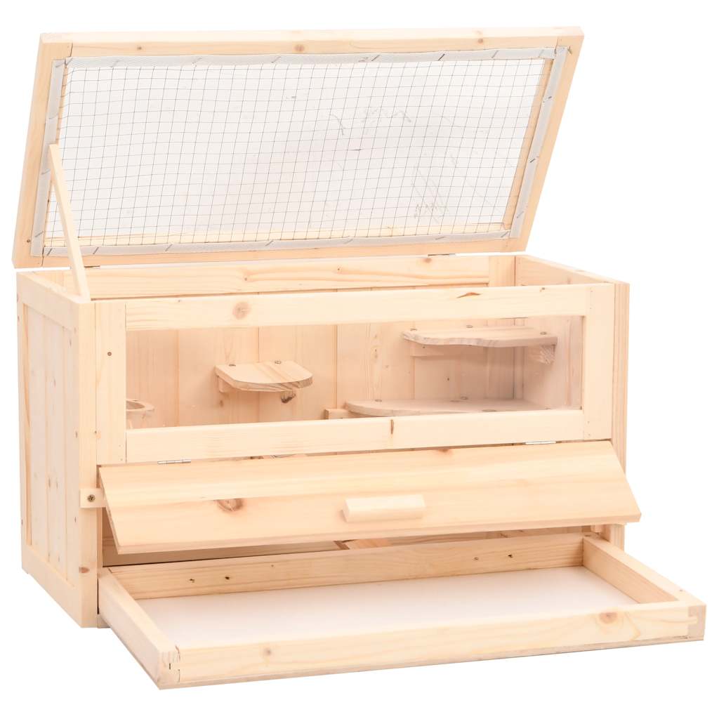Kavez za hrčke 60 x 30 x 35 cm od masivne jelovine