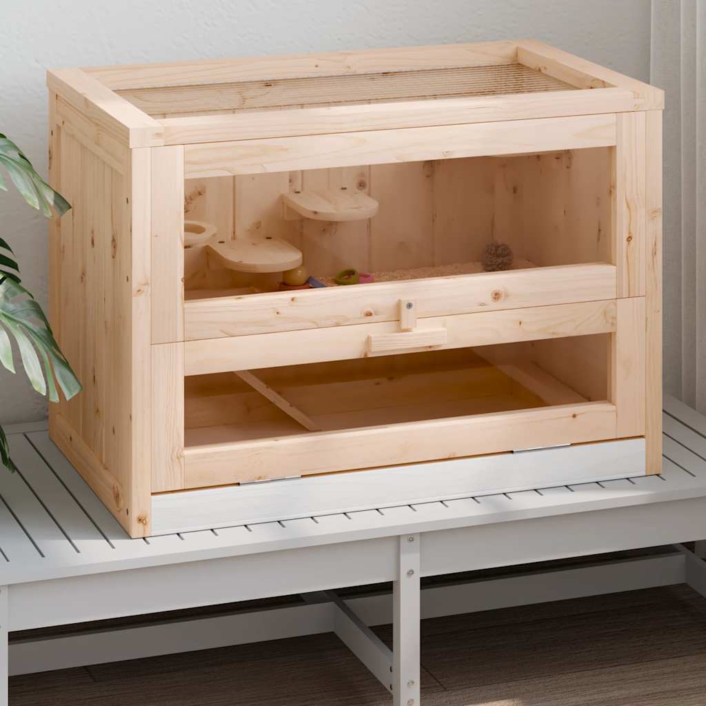 Kavez za hrčke 60 x 35,5 x 42 cm od masivne jelovine