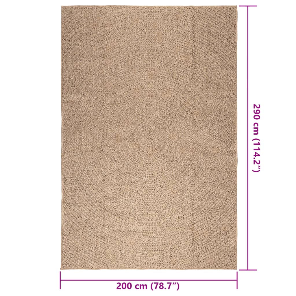Tepih ZIZUR 200 x 290 cm s izgledom jute unutarnji i vanjski