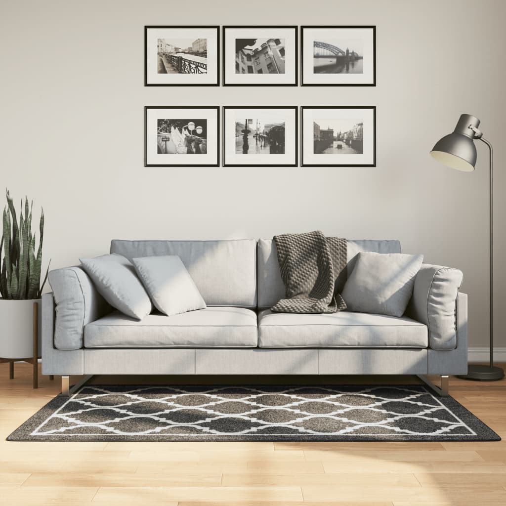 Perivi tepih crno-bijeli 80 x 150 cm