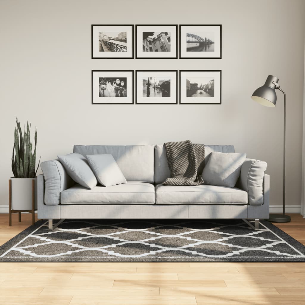 Perivi tepih crno-bijeli 120 x 180 cm