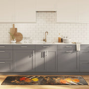 Kuhinjski tepih raznobojni 60 x 180 cm perivi i