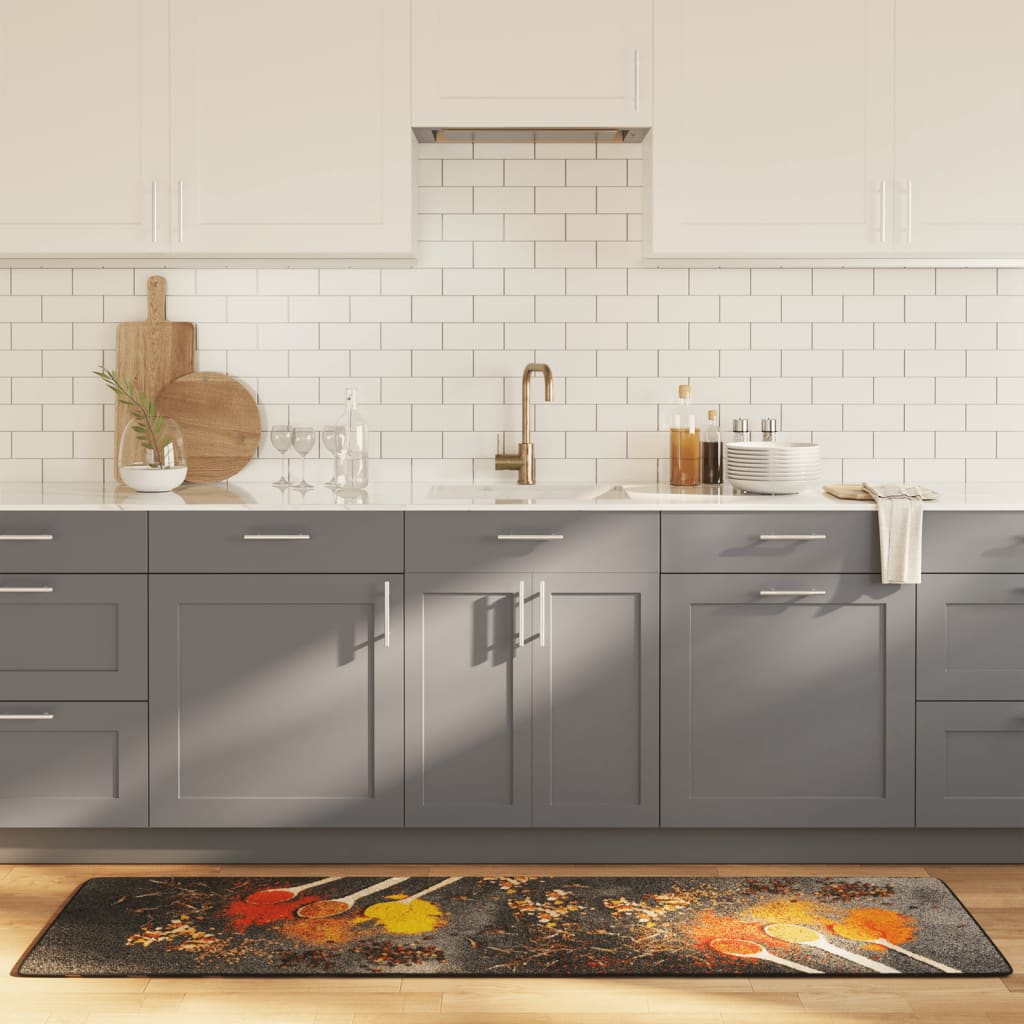 Kuhinjski tepih raznobojni 60 x 180 cm perivi i Šarena