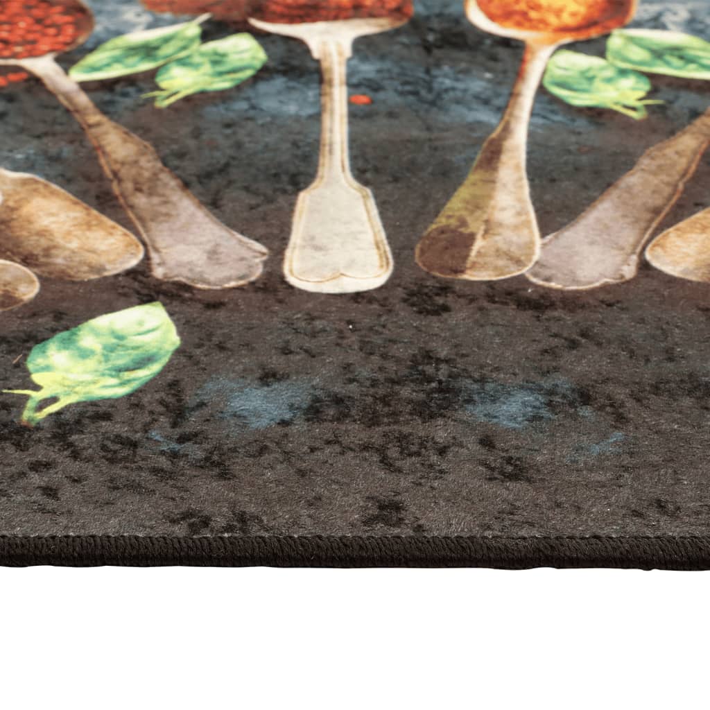 Kuhinjski tepih raznobojni 60 x 180 cm perivi i