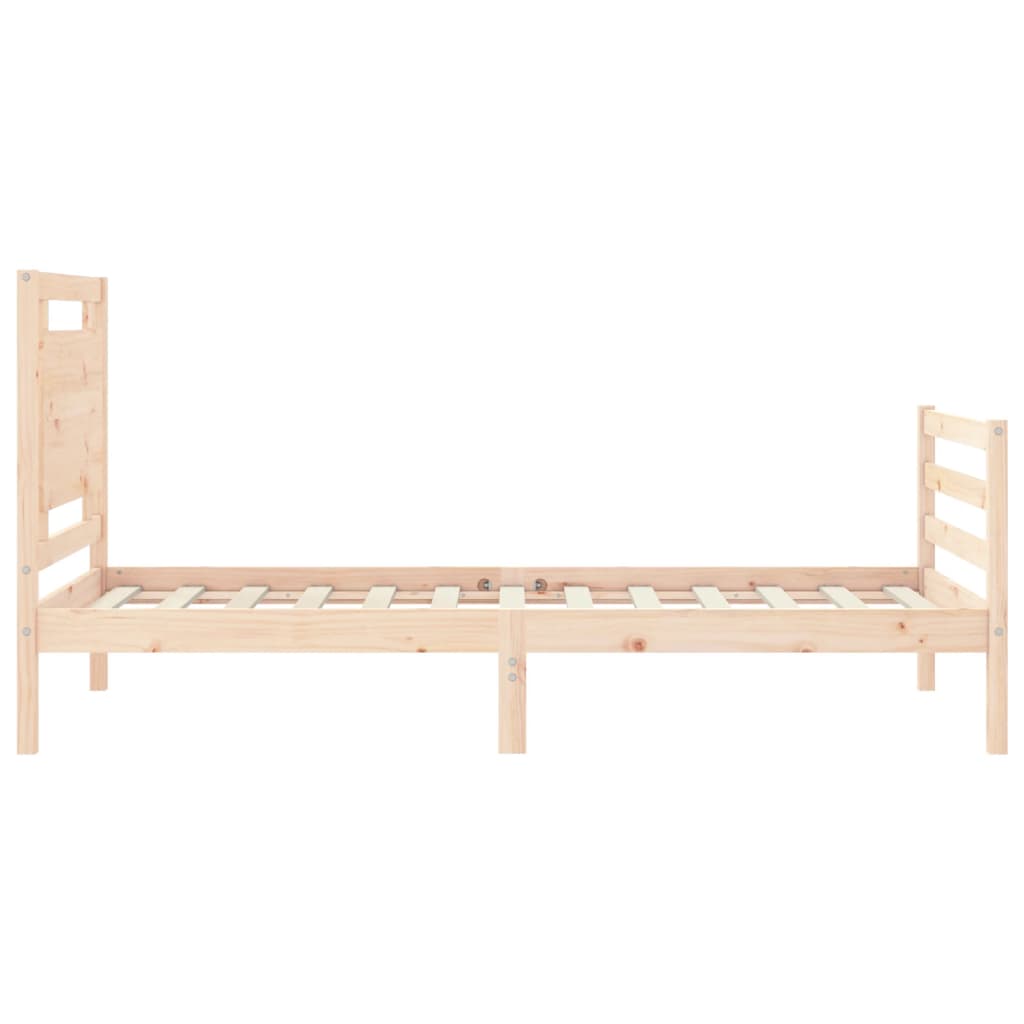 Okvir za krevet s uzglavljem 100x200 cm od masivnog drva
