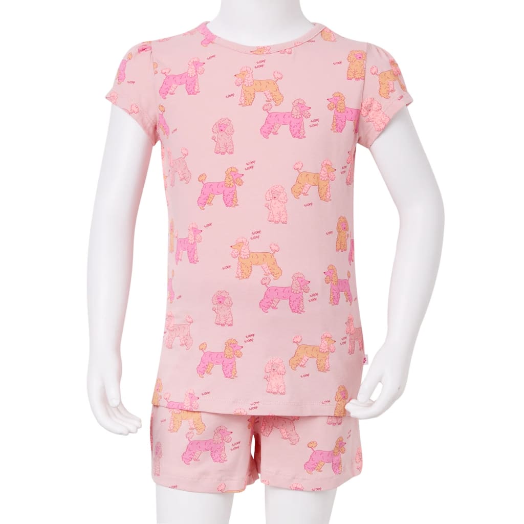 Dječja pidžama s kratkim rukavima svjetloružičasta 92