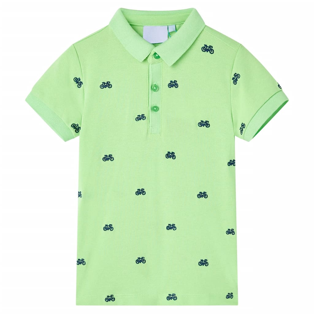 Dječja polo majica neonskozelena 116