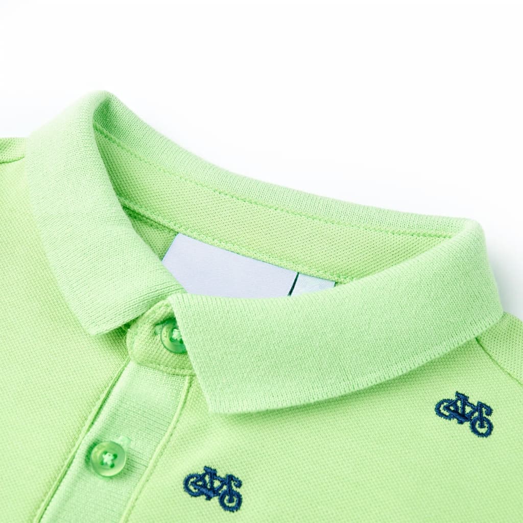 Dječja polo majica neonskozelena 116