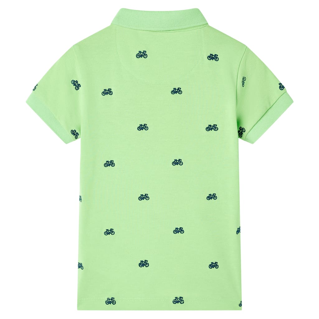 Dječja polo majica neonskozelena 140