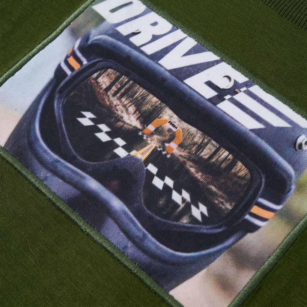 Dječja majica dugih rukava tamna kaki 104