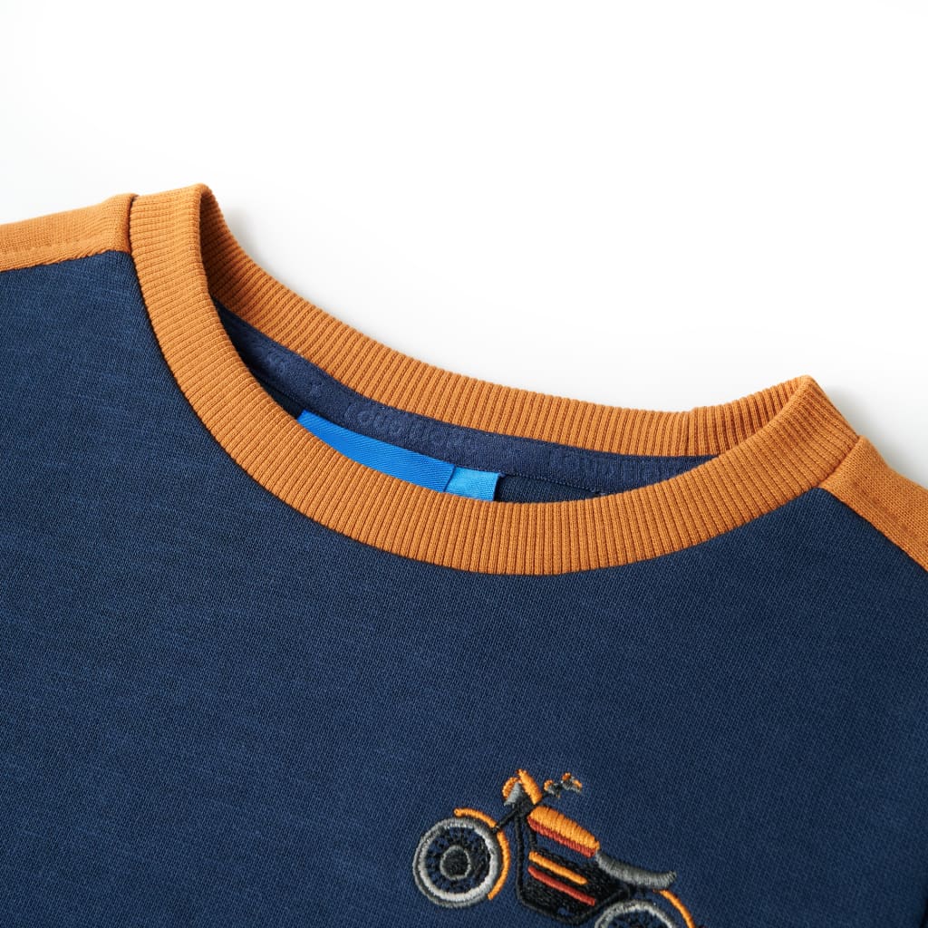 Dječja topla majica indigo plava 92