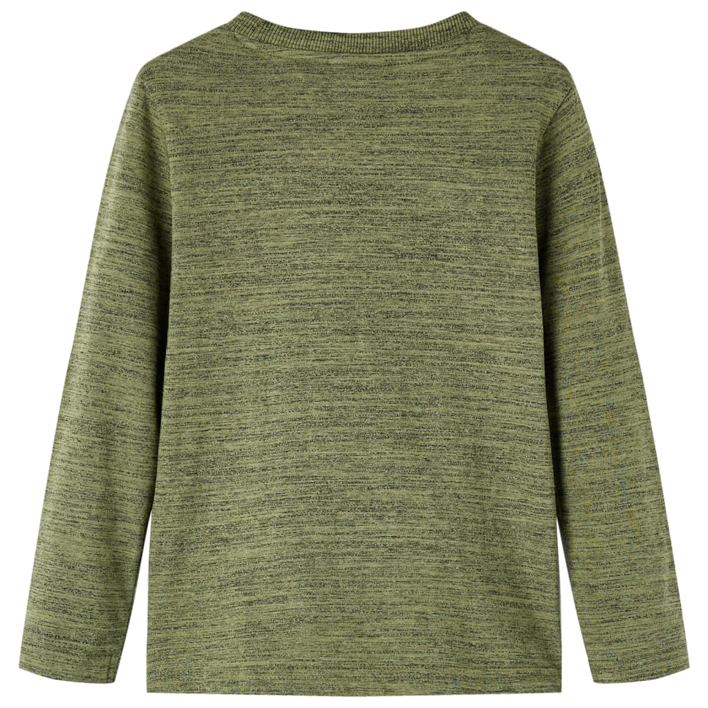 Dječja majica dugih rukava kaki prošarana 104
